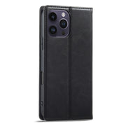 For iPhone 16 Pro LC.IMEEKE RFID Anti-theft Leather Phone Case(Black)