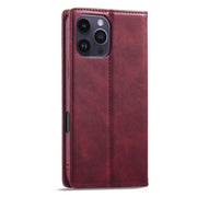 For iPhone 16 Pro LC.IMEEKE RFID Anti-theft Leather Phone Case(Red)