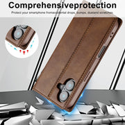 For iPhone 16 Plus LC.IMEEKE RFID Anti-theft Leather Phone Case(Brown)