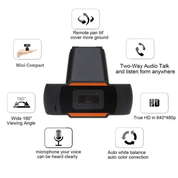 1080P 30fps HD Computer Camera Integrated Microphone USB Web Cam(Black)