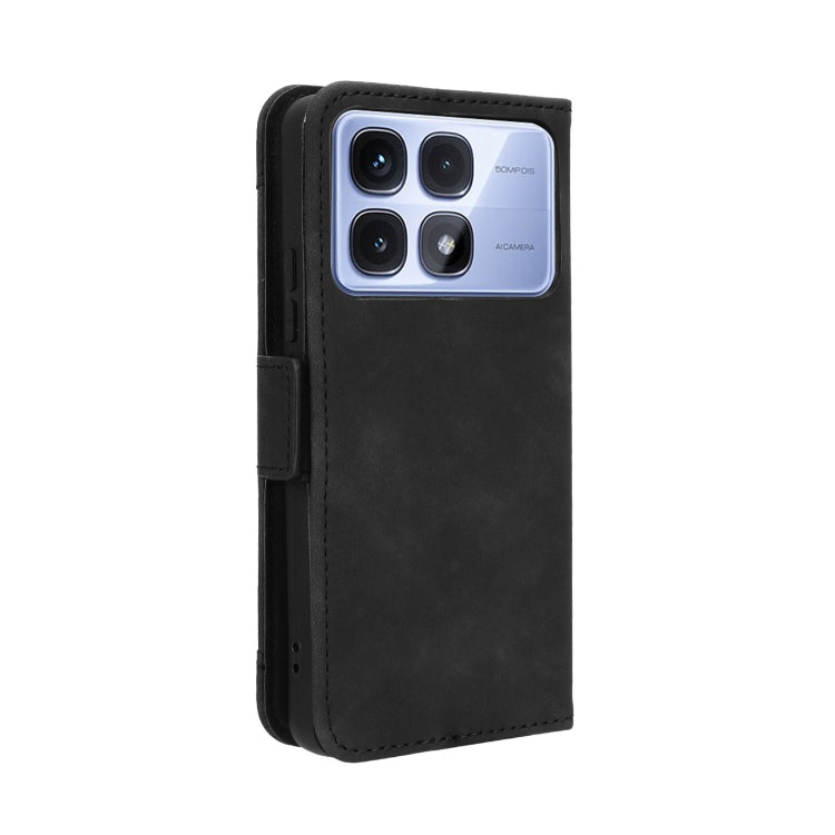 For Redmi K70 Ultra Skin Feel Calf Texture Card Slots Leather Phone Case(Black)