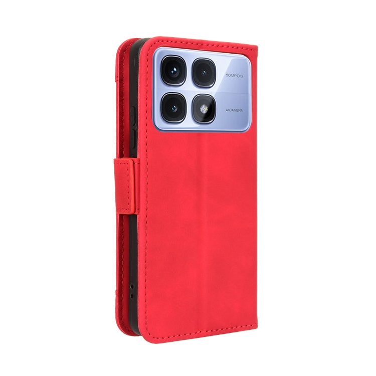 For Redmi K70 Ultra Skin Feel Calf Texture Card Slots Leather Phone Case(Red)