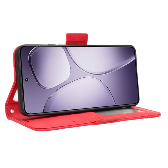 For Redmi K70 Ultra Skin Feel Calf Texture Card Slots Leather Phone Case(Red)