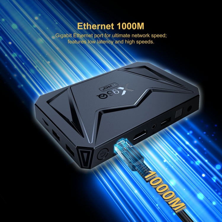 X96Q Pro+ Cortex-A55 Android 14 Octa-core CPU 4K HD Internet Set-top Box, RAM:4GB+32GB(UK Plug)