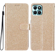For Honor X6c 4G Glitter Powder Flip Leather Phone Case(Gold)
