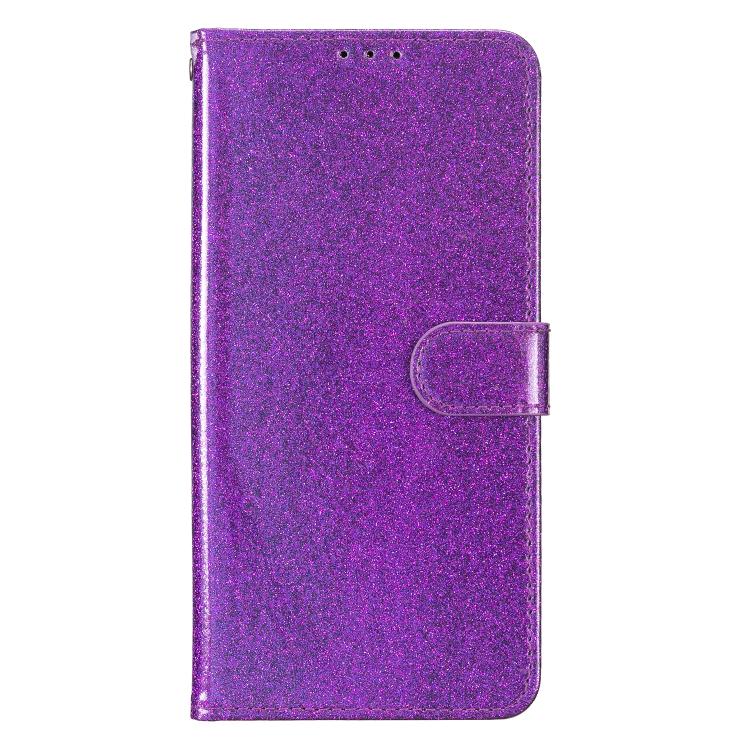 For Honor X6c 4G Glitter Powder Flip Leather Phone Case(Purple)