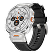 For Samsung Galaxy Watch Ultra 47mm / Ultra 2025 Silver Steel Buckle Rubber Quick Release Watch Band(Black) - free shipping - PMC TechLife - Order now!