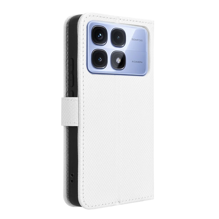 For Redmi K70 Ultra Diamond Texture Leather Phone Case(White)