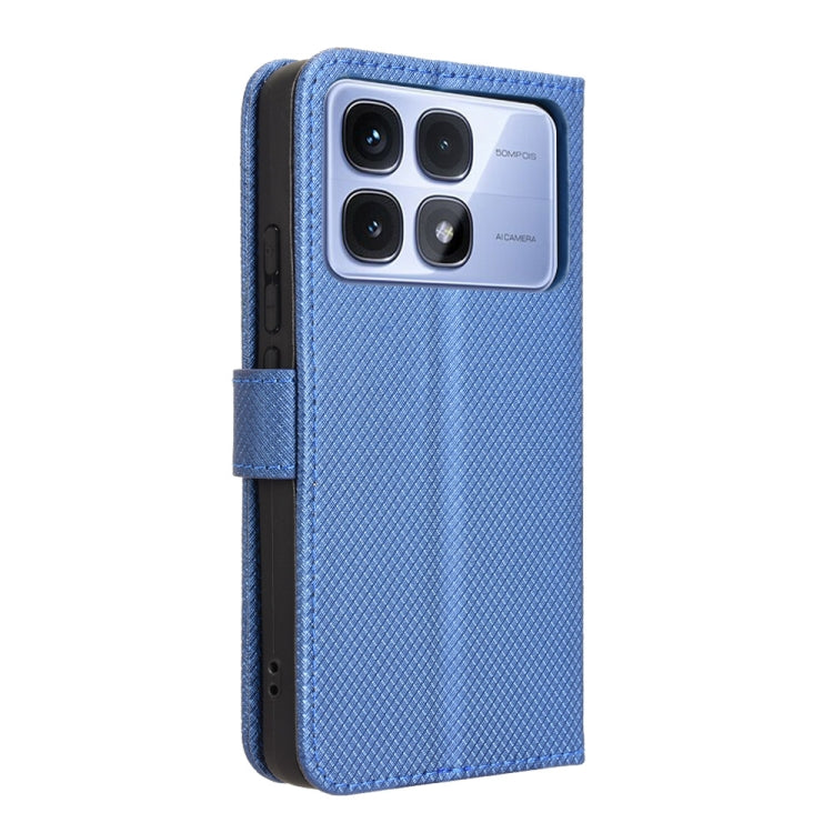 For Redmi K70 Ultra Diamond Texture Leather Phone Case(Blue)
