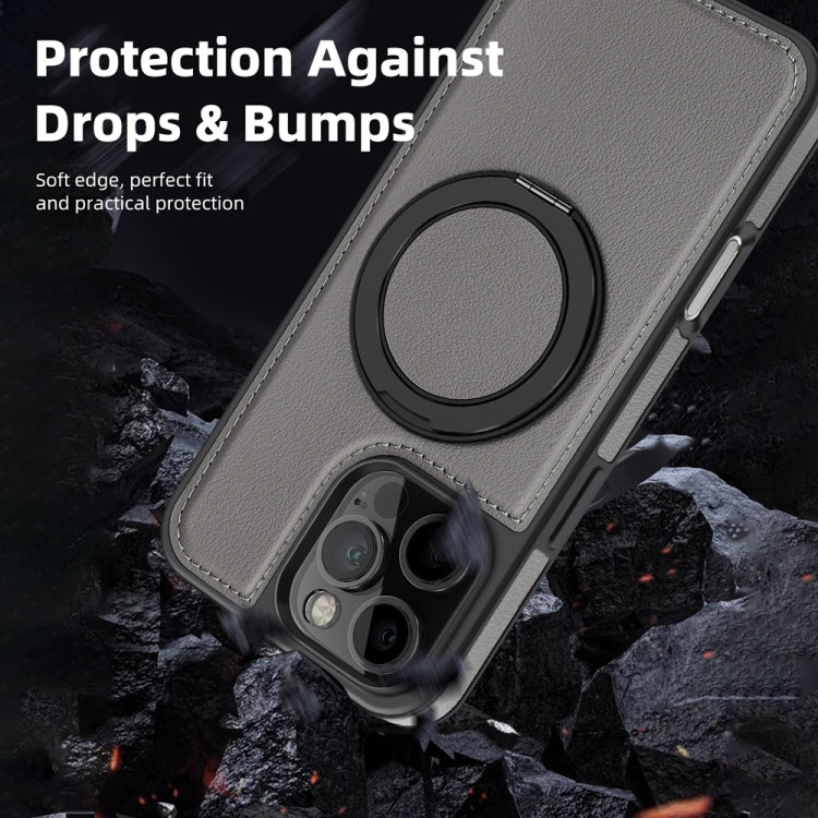 For iPhone 16 Plus Yashi 360 Degree Rotating MagSafe Holder Phone Case(Grey)