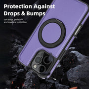 For iPhone 16 Plus Yashi 360 Degree Rotating MagSafe Holder Phone Case(Purple)