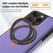 For iPhone 16 Yashi 360 Degree Rotating MagSafe Holder Phone Case(Purple)
