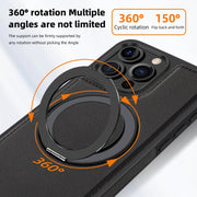 For iPhone 16 Yashi 360 Degree Rotating MagSafe Holder Phone Case(Black)