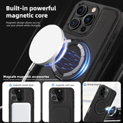 For iPhone 16 Yashi 360 Degree Rotating MagSafe Holder Phone Case(Black)