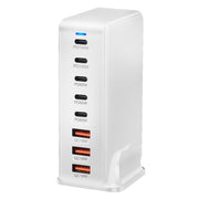 440W GaN USB Power Adapter Travel Charger with 3 x USB, 5 x PD Port, Plug:EU Plug(White)