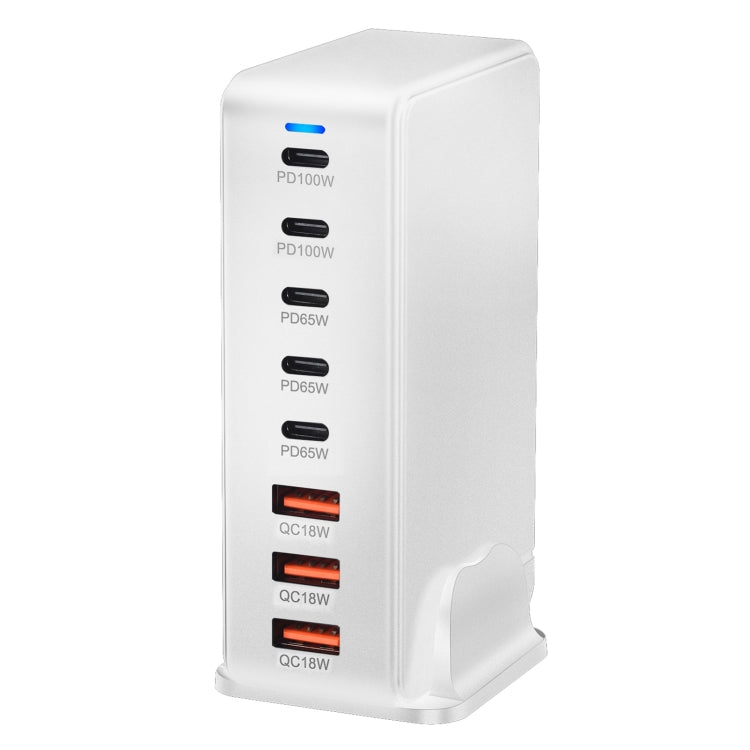 440W GaN USB Power Adapter Travel Charger with 3 x USB, 5 x PD Port, Plug:US Plug(White)