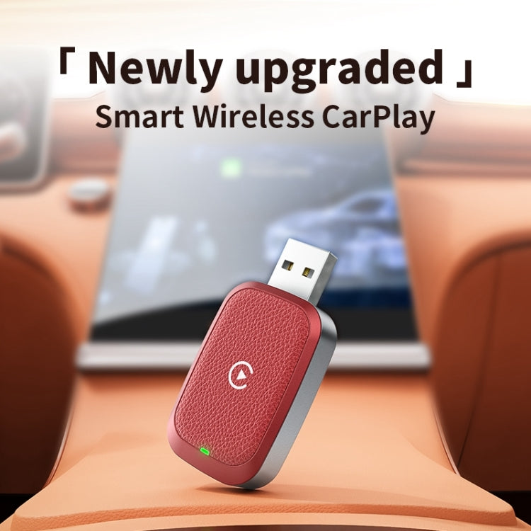 For iPhone Smart Wireless Car CarPlay Box Wired to Wireless Adapter(White)