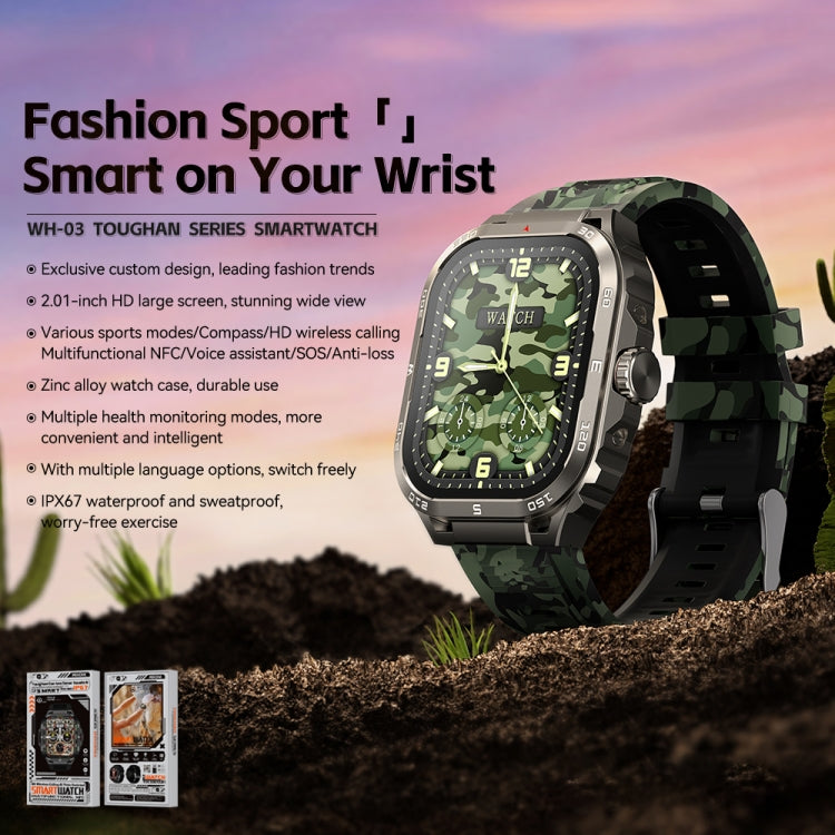 WK WH-03 2.01 inch Smart Watch Supports Bluetooth Calls(Grey)