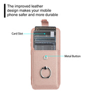 For Samsung Galaxy S25+ 5G Litchi Texture Drawing Card Bag Ring Holder Phone Case(Blue)