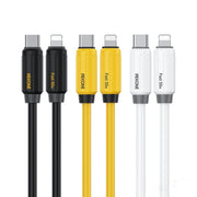 WK WDC-29 Elastic Genuine Silicone 1m PD30W Type-C to 8 Pin Fast Charging Data Cable(Yellow)