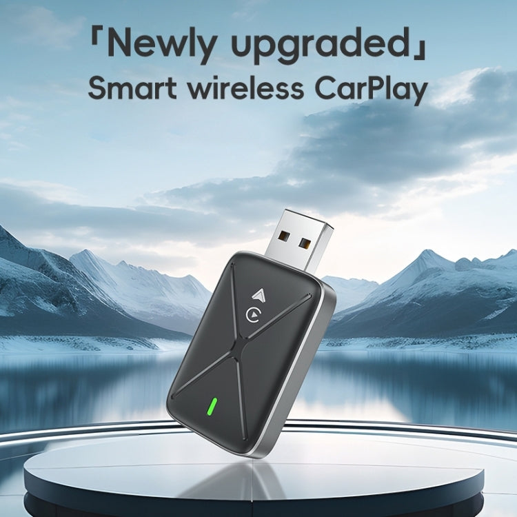 2 in 1 Car Carplay / Android Auto Carplay Box Wired to Wireless Smart Adapter(Black)