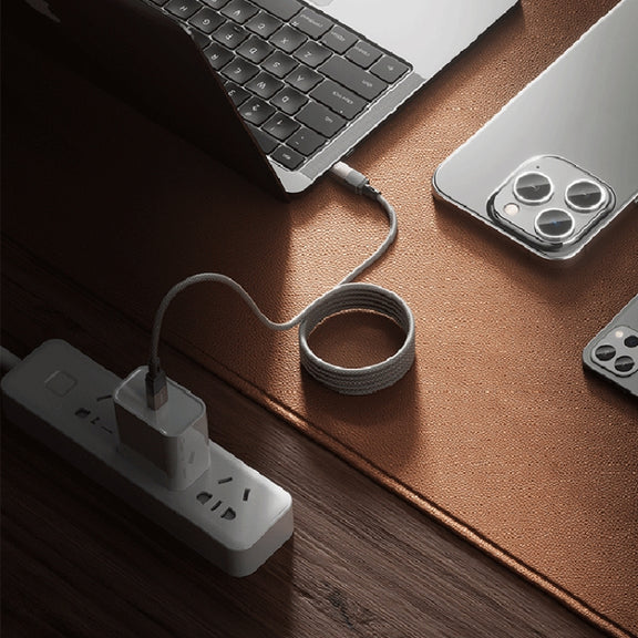 WK WDC-47 Magneto Series 1m PD35W Type-C to 8 Pin Fast Charging Magnetic Data Cable(Grey)