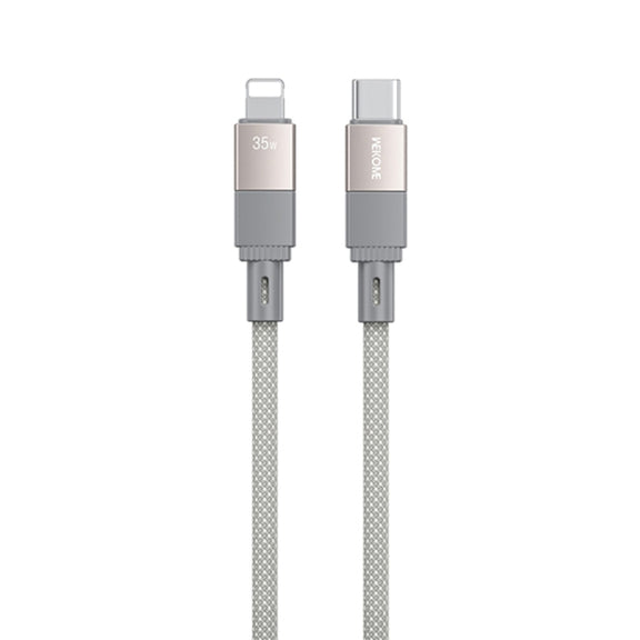 WK WDC-47 Magneto Series 1m PD35W Type-C to 8 Pin Fast Charging Magnetic Data Cable(Grey)