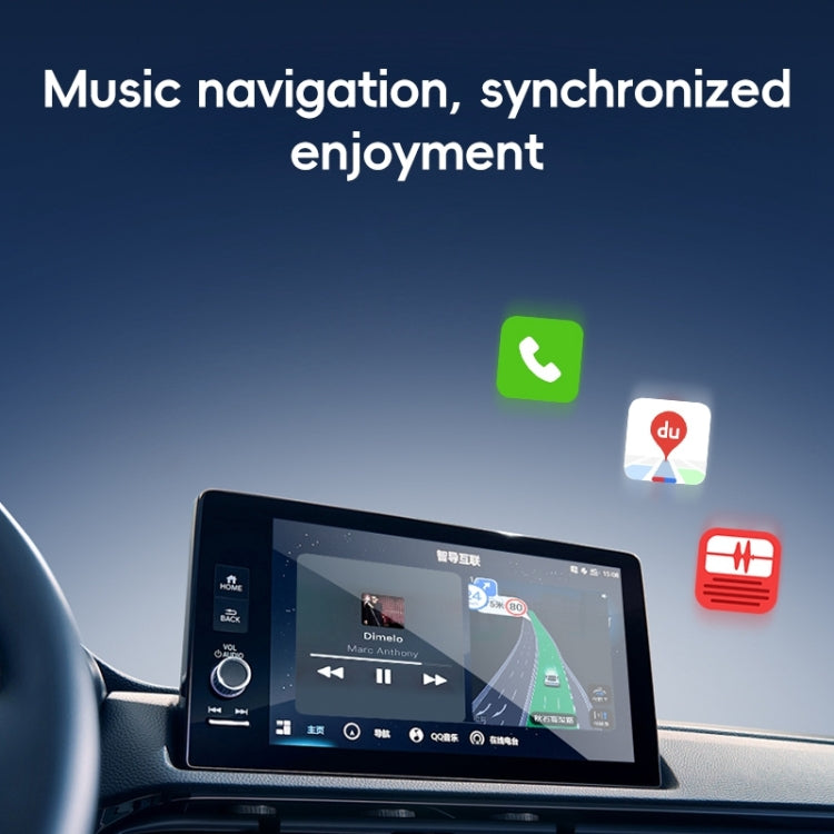 USB, USB-C / Type-C Wired to Wireless Car CarPlay Box Adapter for iPhone(White)