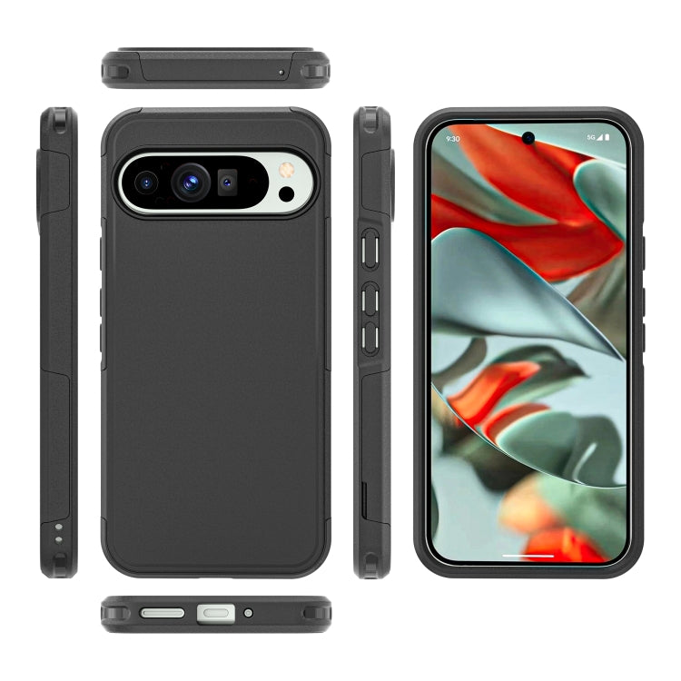 For Google Pixel 9 Pro XL RedPepper Armor PC Hybrid TPU Phone Case(Black)