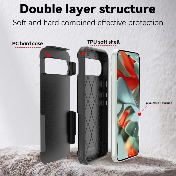 For Google Pixel 9 Pro XL RedPepper Armor PC Hybrid TPU Phone Case(Black)