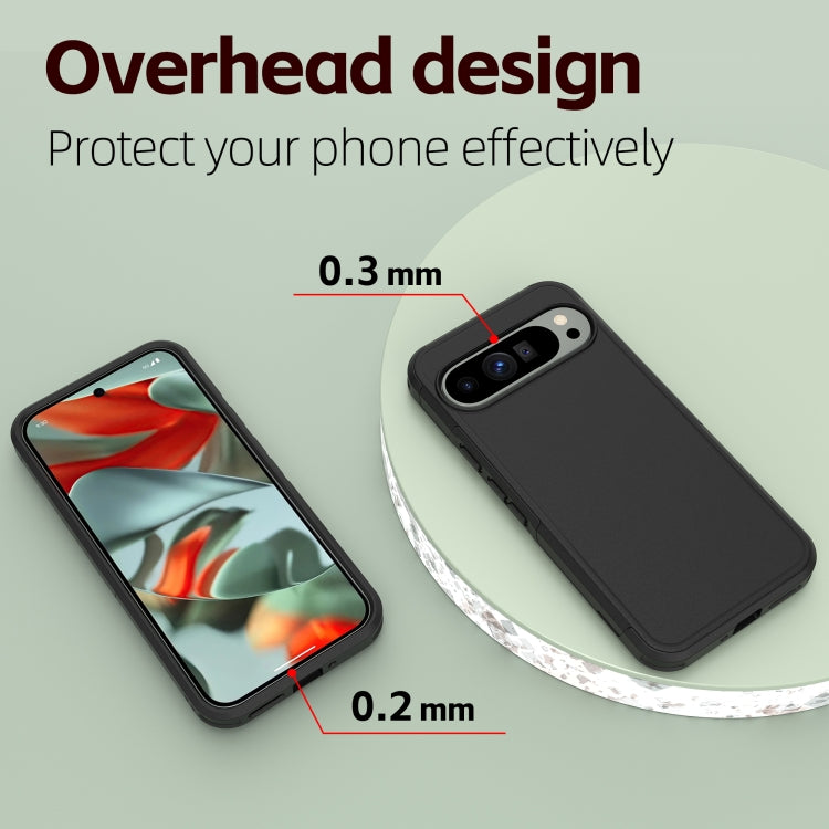 For Google Pixel 9 Pro XL RedPepper Armor PC Hybrid TPU Phone Case(Black)
