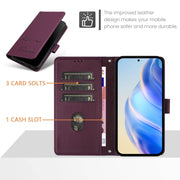 For Huawei Pura 70 Smile Embossing RFID Leather Phone Case(Violet)