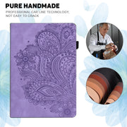 For Honor Pad 8 Peacock Embossed Pattern Leather Tablet Case(Purple)