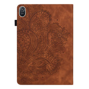 For Honor Pad 8 Peacock Embossed Pattern Leather Tablet Case(Brown)