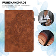 For Honor Pad 8 Peacock Embossed Pattern Leather Tablet Case(Brown)