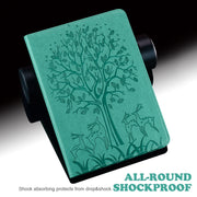 For Honor Pad 8 Tree & Deer Embossed Leather Tablet Case(Green)