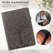 For Honor Pad X9 Tree & Deer Embossed Leather Tablet Case(Grey)