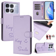 For Redmi K70 Ultra 5G Global Smile Embossing RFID Leather Phone Case(Light Purple) - Xiaomi Cases by PMC Jewellery | Online Shopping South Africa | PMC Jewellery | Buy Now Pay Later Mobicred