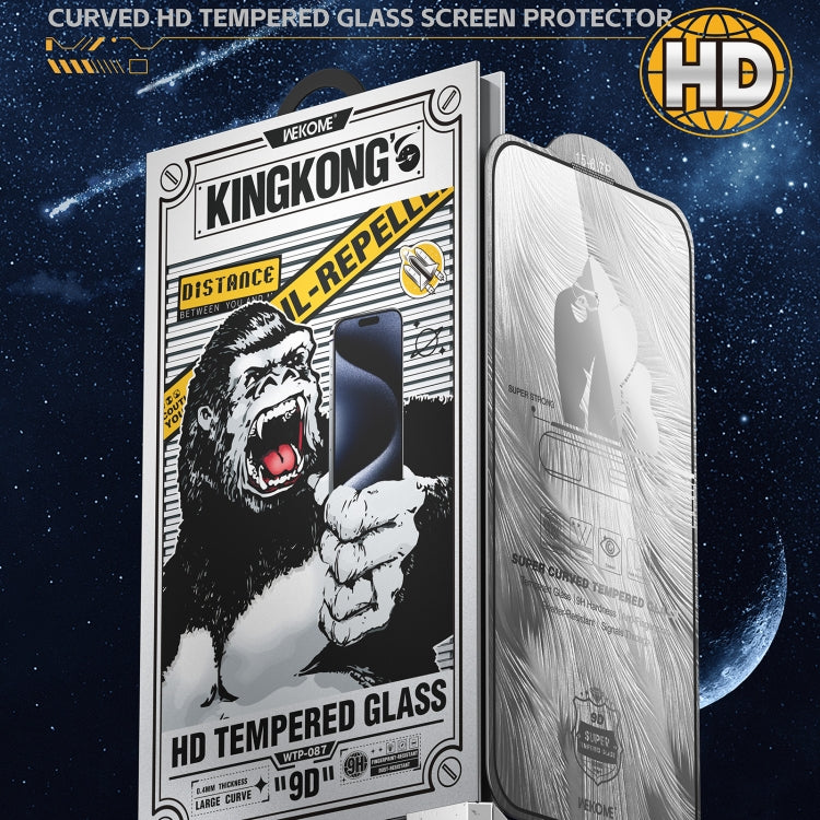 For iPhone 16 Pro Max WK WTP-087 Space King Kong 9D Curved HD Tempered Glass Screen Protector