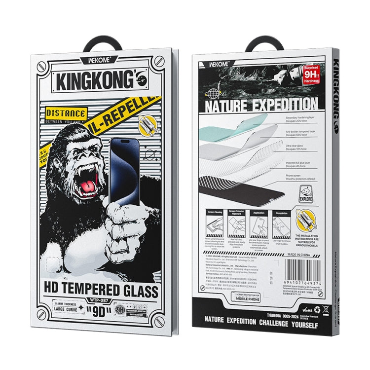 For iPhone 16 Pro Max WK WTP-087 Space King Kong 9D Curved HD Tempered Glass Screen Protector