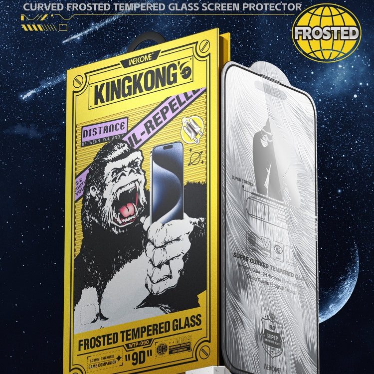 For iPhone 16 Pro Max WK WTP-090 Space King Kong 9D Curved Frosted Tempered Glass Film