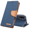 For iPhone 16 Plus GOOSPERY CANVAS DIARY Fabric Texture Flip Leather Phone Case(Navy Blue) - iPhone 16 Plus Cases by GOOSPERY | Online Shopping South Africa | PMC TechLife | Buy Now Pay Later Mobicred