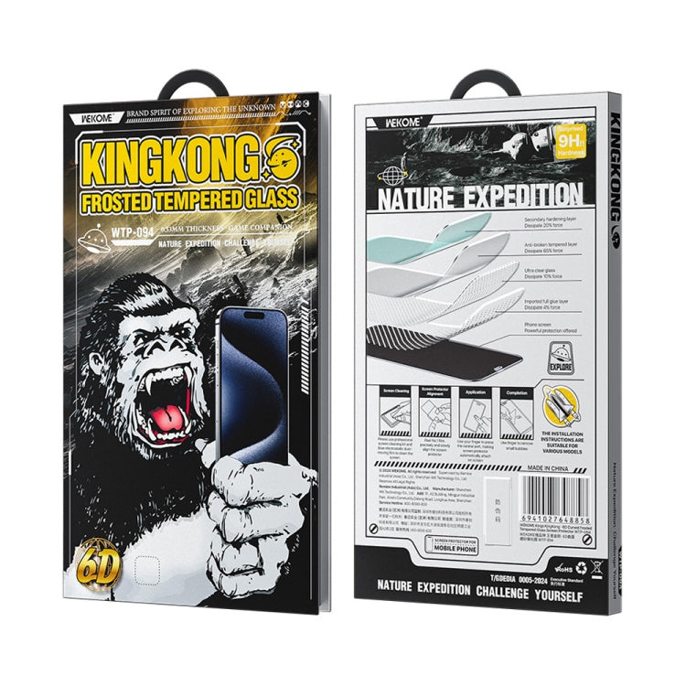 For iPhone 16 Pro WK WTP-094 King Kong 6D Curved Frosted Tempered Glass Film