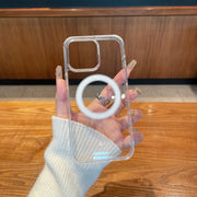 For iPhone 16 Clear Acrylic TPU MagSafe Phone Case(Transparent)