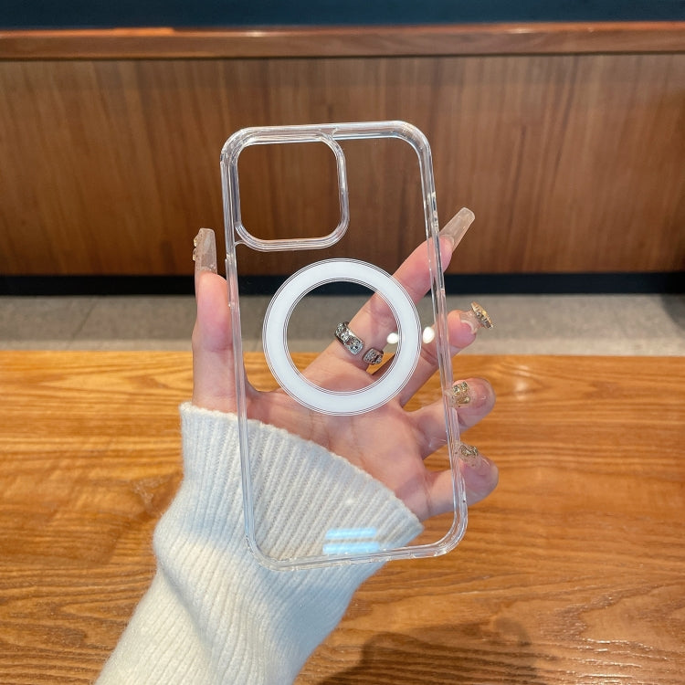 For iPhone 16 Clear Acrylic TPU MagSafe Phone Case(Transparent)