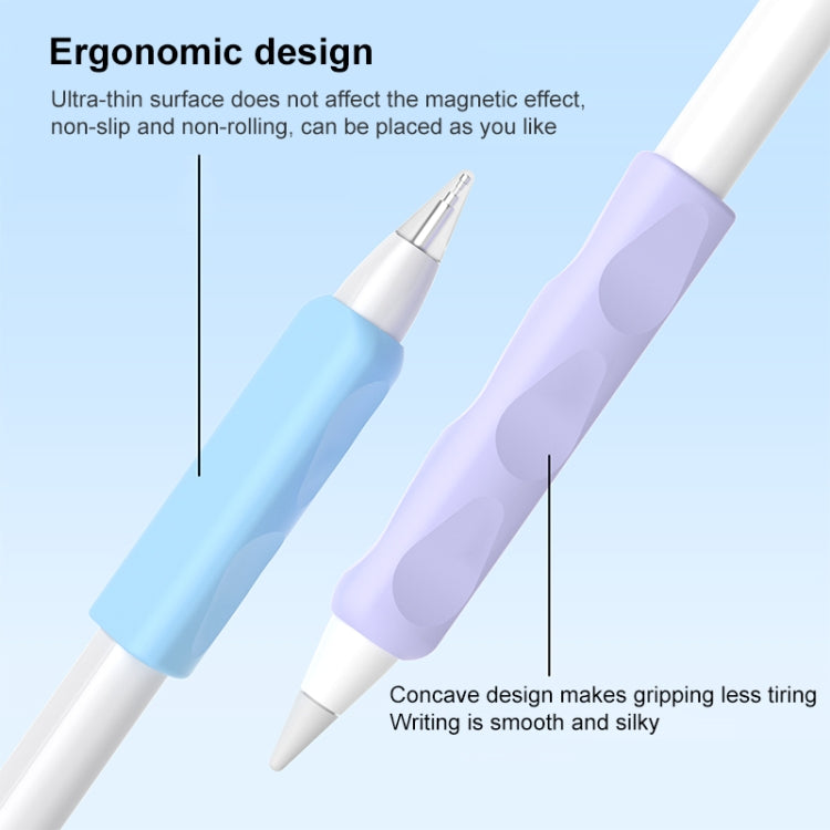 For Apple Pencil & Huawei M-Pencil Series Universal Stylus Silicone Protective Grip Cover(Grey)