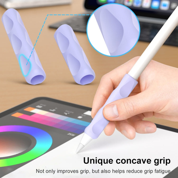 For Apple Pencil & Huawei M-Pencil Series Universal Stylus Silicone Protective Grip Cover(Grey)