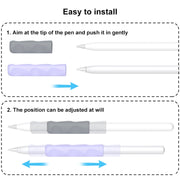 For Apple Pencil & Huawei M-Pencil Series Universal Stylus Silicone Protective Grip Cover(Grey)