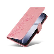 For Redmi K70 Ultra Embossed Butterfly Flowers Leather Phone Case(Rose Gold)