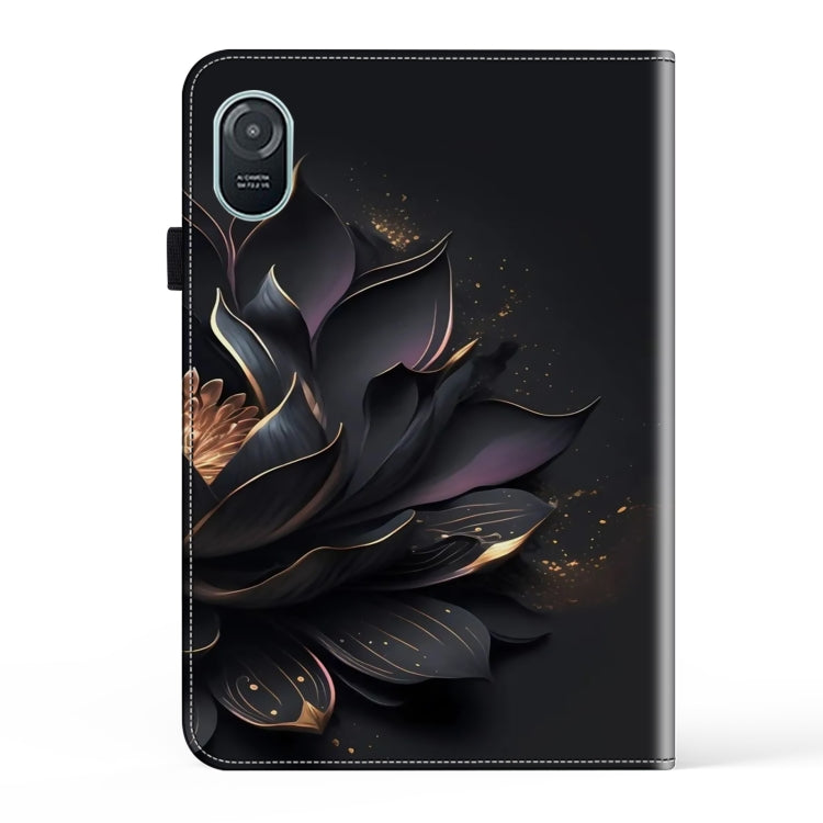 For Honor Pad 8 Crystal Texture Painted Leather Tablet Case(Purple Lotus)